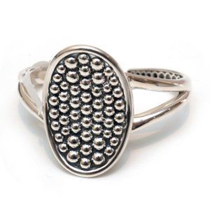 LAGOS NWT Gorgeous Caviar Sterling Silver Hinged Bracelet Size M